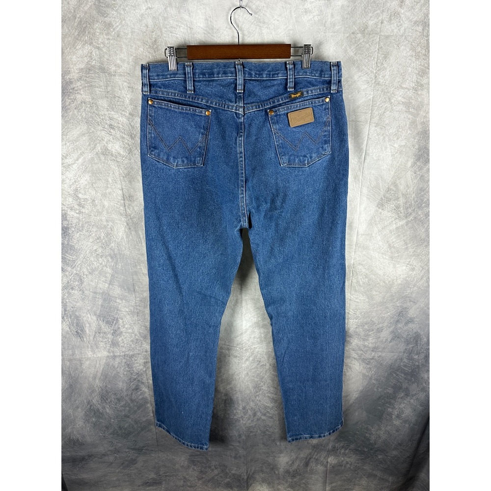 Wrangler Five Star Premium Denim Mens 36x34 Regular Fit Blue Jeans 1013MWZMI